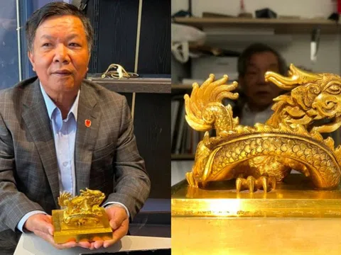 Danh tính đại gia Nguyễn Thế Hồng chi 6 triệu Euro đưa ấn vàng 'Hoàng đế chi bảo' về nước